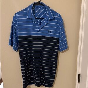 Under Armour Men's Two-Tone Blue Polo Shirt